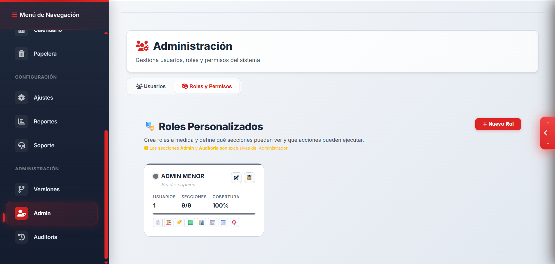 Roles y permisos